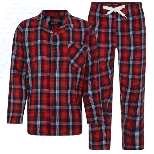 Bigdude gewebtes kariertes Pyjama-Set, Marineblau